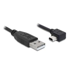 Kabel Delock mini USB-B (M) kątowy prawo - USB-A (M) 2.0...