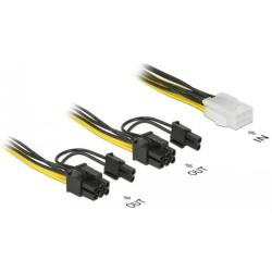 Kabel rozdzielacz zasilania Delock PCI Express 6-pin (F)...