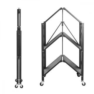 Składana mobilna stalowa szafka 3 półki MC-897