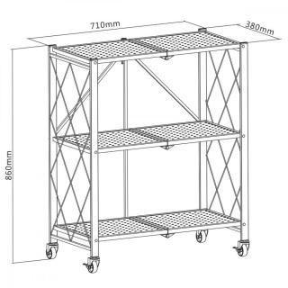 Składana mobilna stalowa szafka 3 półki MC-897