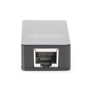 Przedłużacz/Extender USB 1.1 po skrętce Cat.5e/6 UTP/SFP do 45m, czarny, 20cm