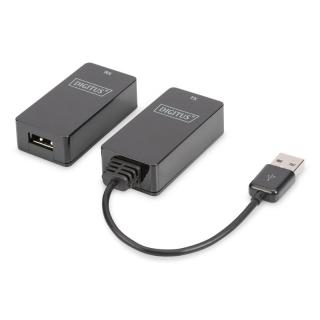 Przedłużacz/Extender USB 1.1 po skrętce Cat.5e/6 UTP/SFP do 45m, czarny, 20cm