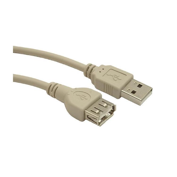 Przedłuzacz USB 2.0 typu AM-AF 0.75m szary