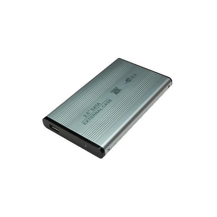 Obudowa aluminiowa do HDD 2,5' SATA, USB, srebrna