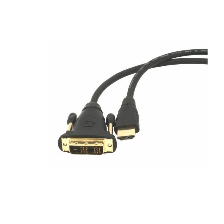 Kabel HDMI-DVI 1.8M (pozłacane końcówki)