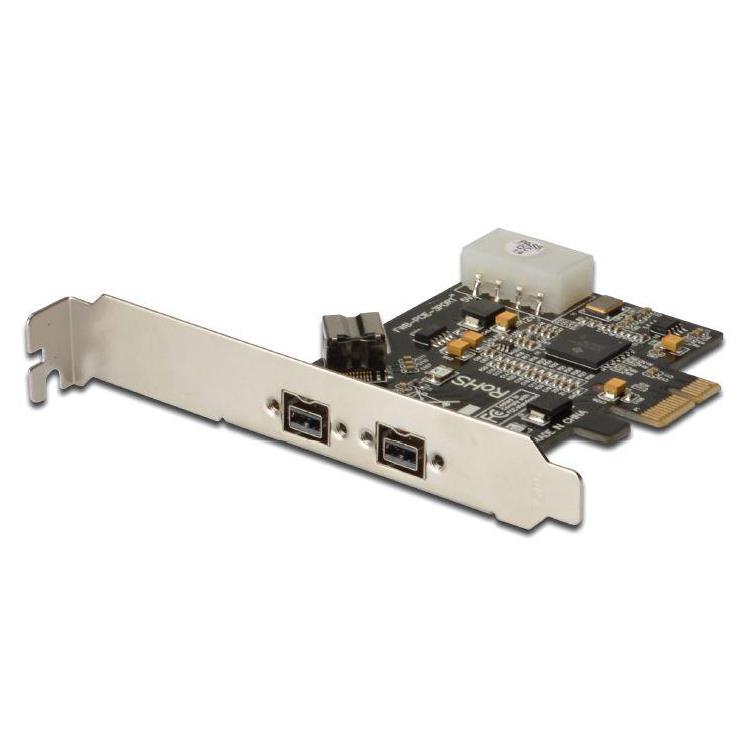 Karta/Kontroler Firewire (800) PCI Exp., 2xZew. 1xWew. IEEE1394b 9pin,Low Profile, Chipset: XIO2213B