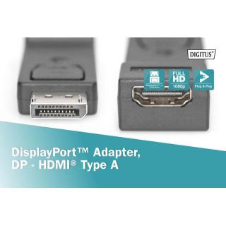 Adapter Displayport 1080p 60Hz FHD Typ DP/HDMI A M/Ż czarny