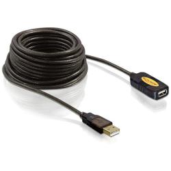 Przedłużacz Delock USB AM-AF 2.0 5m aktywny black