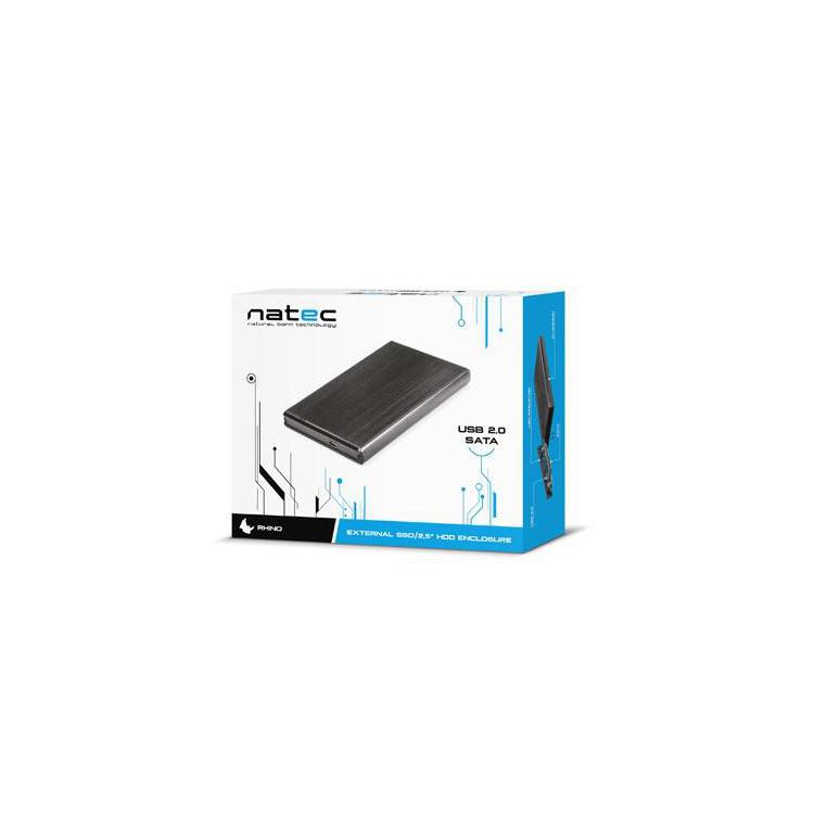 Kieszeń zewnętrzna HDD sata RHINO 2,5 USB 2.0 Aluminium Black