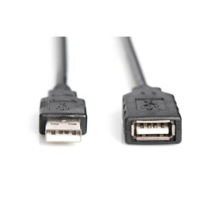 Kabel przedłużający USB 2.0 HighSpeed Typ USB A/USB A M/Ż aktywny, czarny 10m