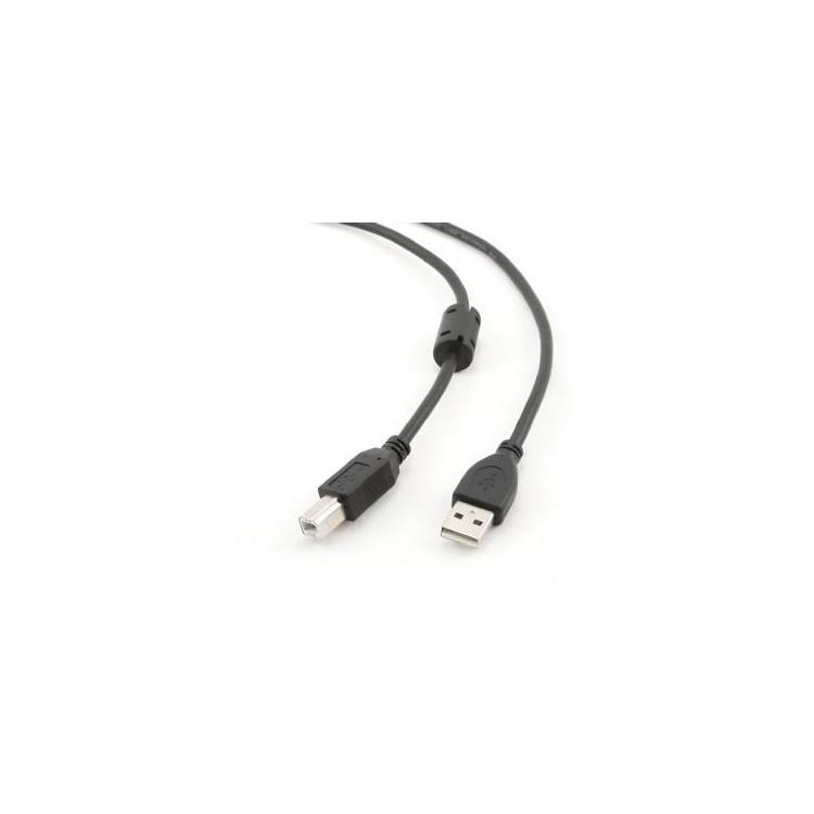 Kabel USB 2.0 typu AB AM-BM 4,5m FERRYT czarny