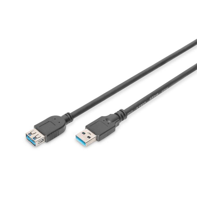 Kabel przedłużający USB 3.1 Gen.1 SuperSpeed 5Gbps Typ USB A/USB A M/Ż czarny 1,8m