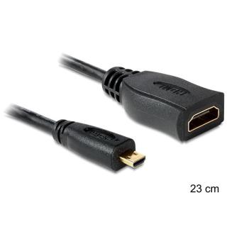 Adapter Micro HDMI-D(M)- HDMI-A(F) 23cm