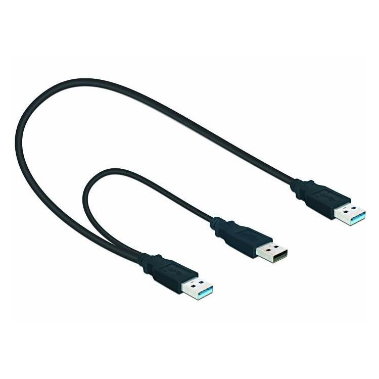 Kabel USB 3.0 AM(M)+Power AM(M)- AM(M) 60cm