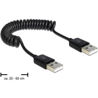 Kabel USB AM-AM Spirala 20-60cm