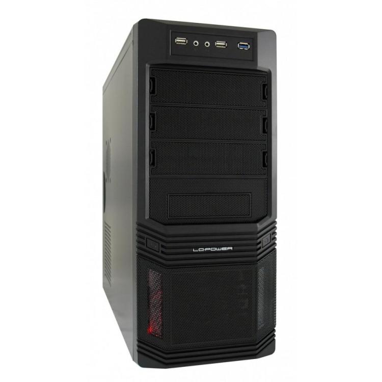 OBUDOWA CASE-PRO-925B MIDITOWER/2xUSB 2.0/1xUSB 3.0/CZARNA/HD-AUDIO/ 600W LC600H-12