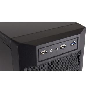 OBUDOWA CASE-PRO-925B MIDITOWER/2xUSB 2.0/1xUSB 3.0/CZARNA/HD-AUDIO/ 600W LC600H-12