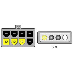 Kabel rozdzielacz Delock zasilanie 2XHDD/1XPCI EXPRESS 8PIN