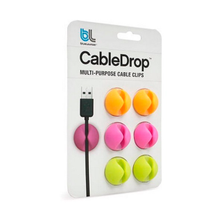 CableDrop uchwyty na kabel 6 szt. jaskrawe