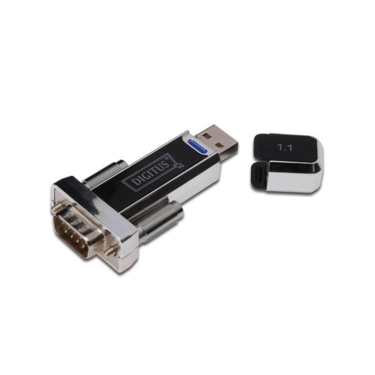 Konwerter/Adapter USB 1.1 do RS232 (DB9) z kablem Typ USB A M/Ż 80cm