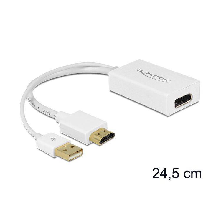 Adapter HDMI(M)- Displayport(F)+USB(M) 24cm