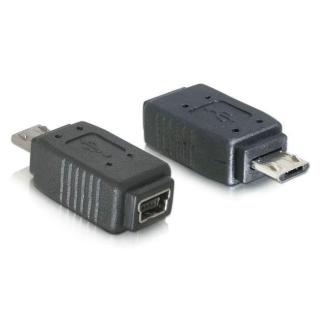 Adapter USB Mini(F)- USB Micro(M)+Nikiel