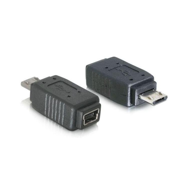 Adapter USB Mini(F)- USB Micro(M)+Nikiel