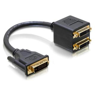 Adapter DVI-I(M)(24+5)- DVI-I(F)(24+5)x2