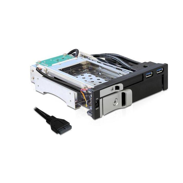 Kieszeń wewnętrzna na 2xHDD SATA 2.5+3.5''+2xUSB 3.0