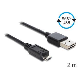 Kabel USB micro-B(M)- A(M) EASY-USB 2.0 2m