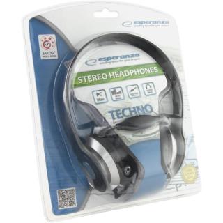 SŁUCHAWKI AUDIO STEREO TECHNO EH145K CZARNE