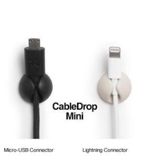 CableDrop mini uchwyty na kabel 6 szt. białe