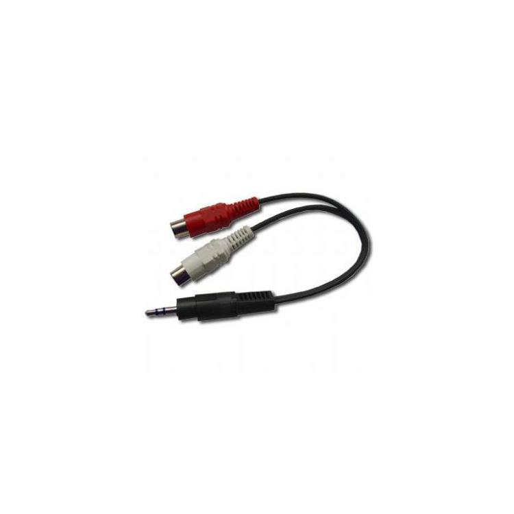 Kabel MINIJACK/2xRCA(Cinch) M/F 20cm