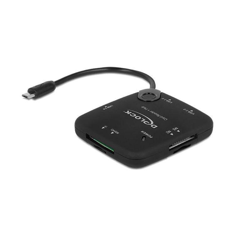 Czytnik kart OTG Micro USB All-In-One + USB Hub