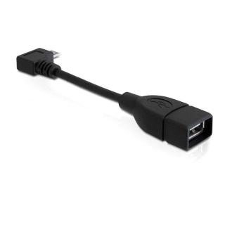 Kabel USB Micro- USB AM(F) OTG (kątowy) 11cm