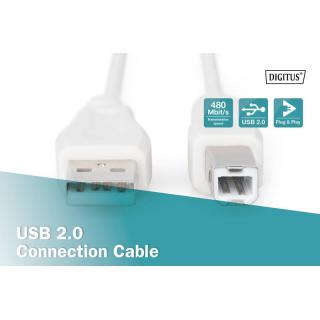 Kabel połączeniowy USB 2.0 HighSpeed Typ USB A/USB B M/M 3m Szary