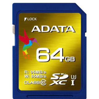 SD XC XPG 64GB UHS-1 U3/Class10 4K 3D