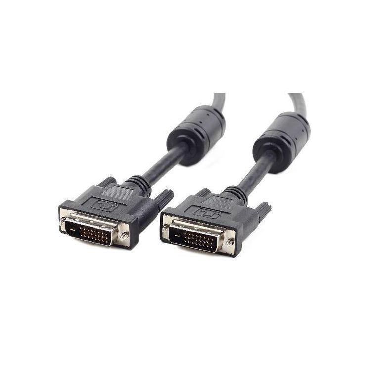 Kabel DVI-D(M)/DVI-D(M)(24+1) Dual Link Ferryt 1.8M Czarny