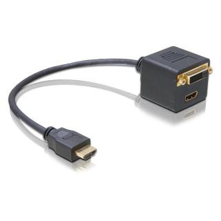 Adapter HDMI(M)- HDMI(F)+DVI-D(F)(24+1)