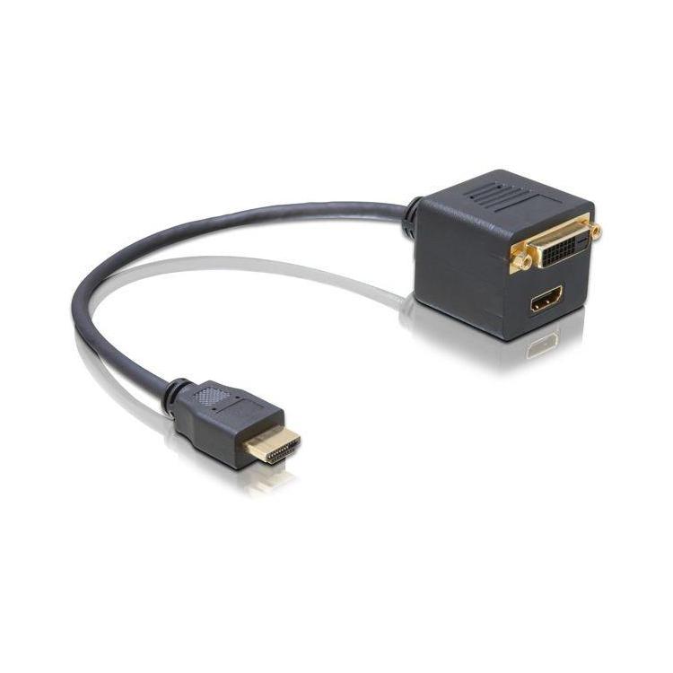 Adapter HDMI(M)- HDMI(F)+DVI-D(F)(24+1)