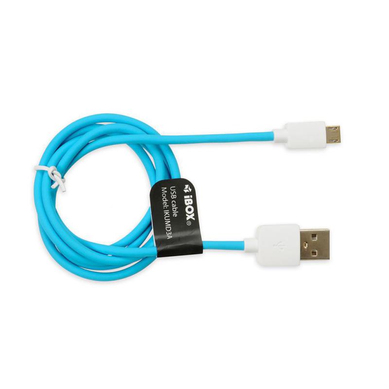 Kabel USB iBOX MD3A microUSB dane + zasilanie 3A