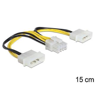 Kabel zasilający 8Pin EPS(F)- 2x Molex 4Pin