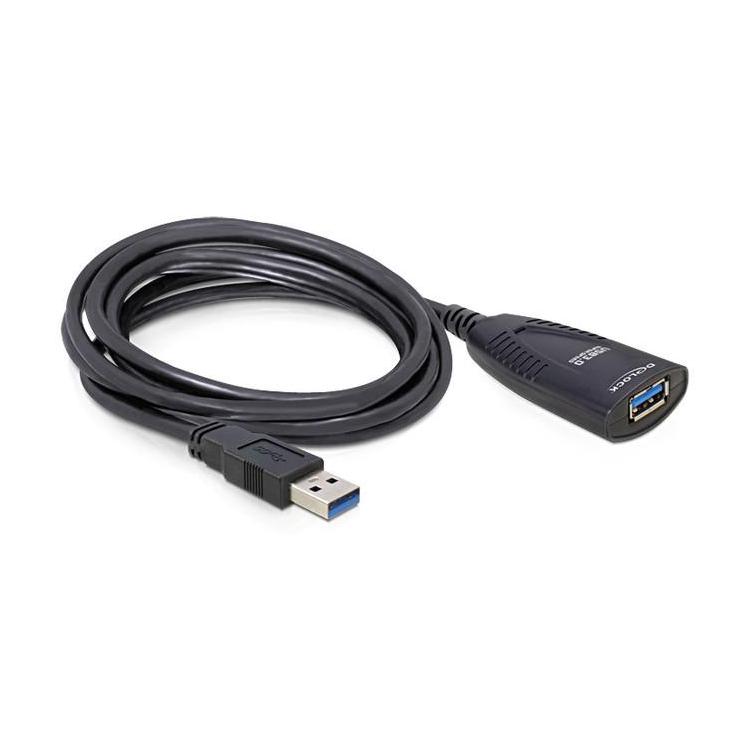 Przedłużacz aktywny USB 3.0 AM-AF 5m czarny