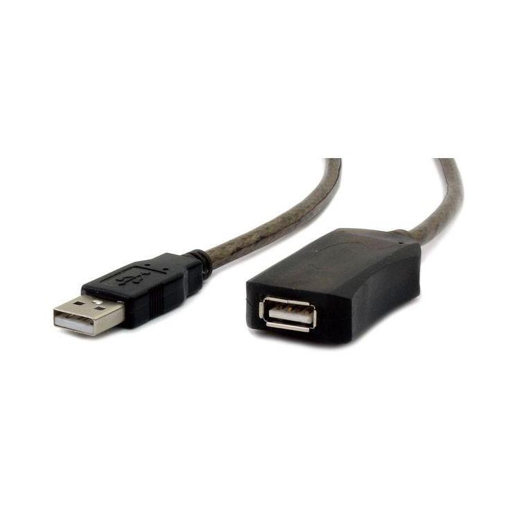 Przedłużacz USB 2.0 typu AM-AF 10m aktywny czarny