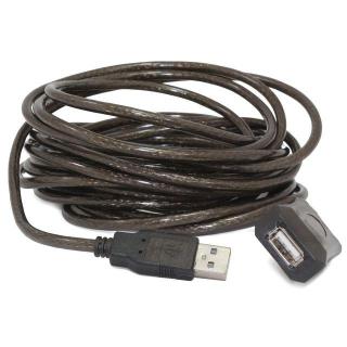 Przedłużacz USB 2.0 typu AM-AF 10m aktywny czarny