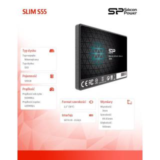 Dysk SSD Slim S55 120GB 2,5" SATA3 460/360 MB/s 7mm