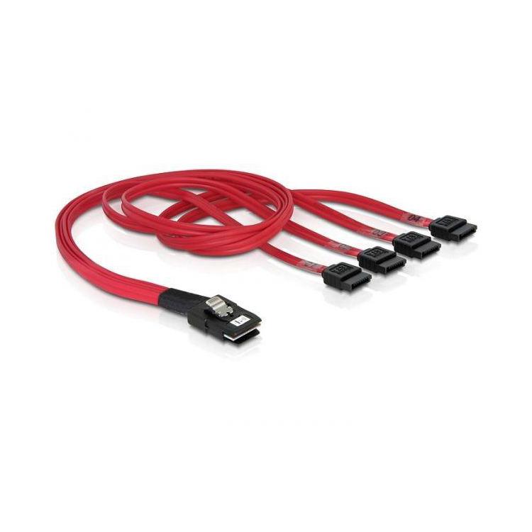 Kabel SAS 36PIN MINI SFF8087- 4xSATA 7PIN 50cm