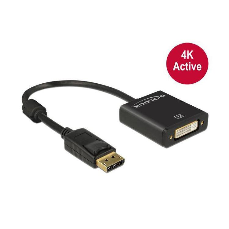 Adapter DisplayPort (M) 1.2- DVI(24+5)(F) 4K Active