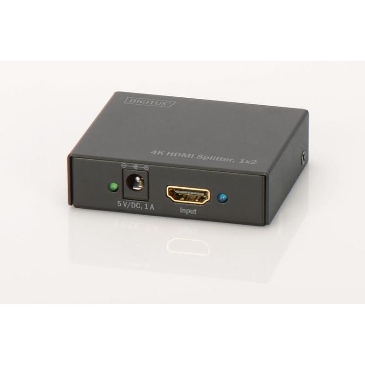 Rozdzielacz/Splitter HDMI 2-portowy, 4K 30Hz UHD 3D, HDCP 1.3, audio