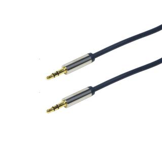 Kabel audio 2 x Jack 3.5mm stereo M/M, 3 m, Niebieski